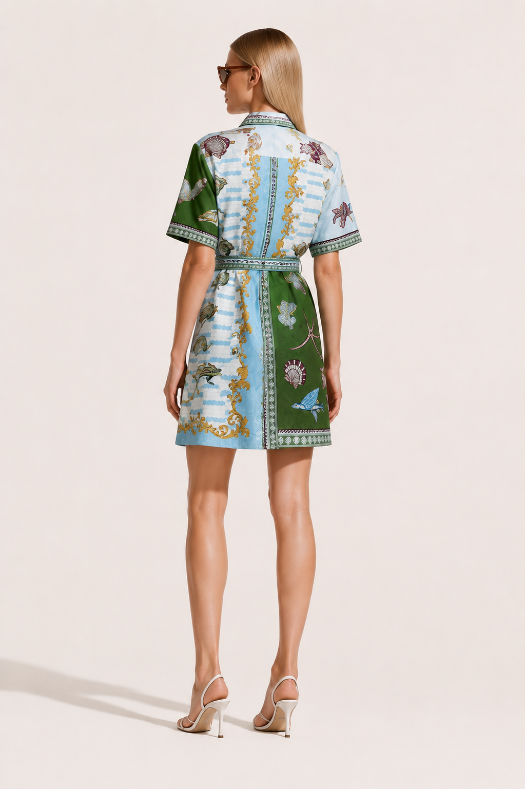 Robe Chemise Courte Méditerranéenne Femme – Style Riviera Chic Été