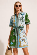 Robe Chemise Courte Méditerranéenne Femme – Style Riviera Chic Été