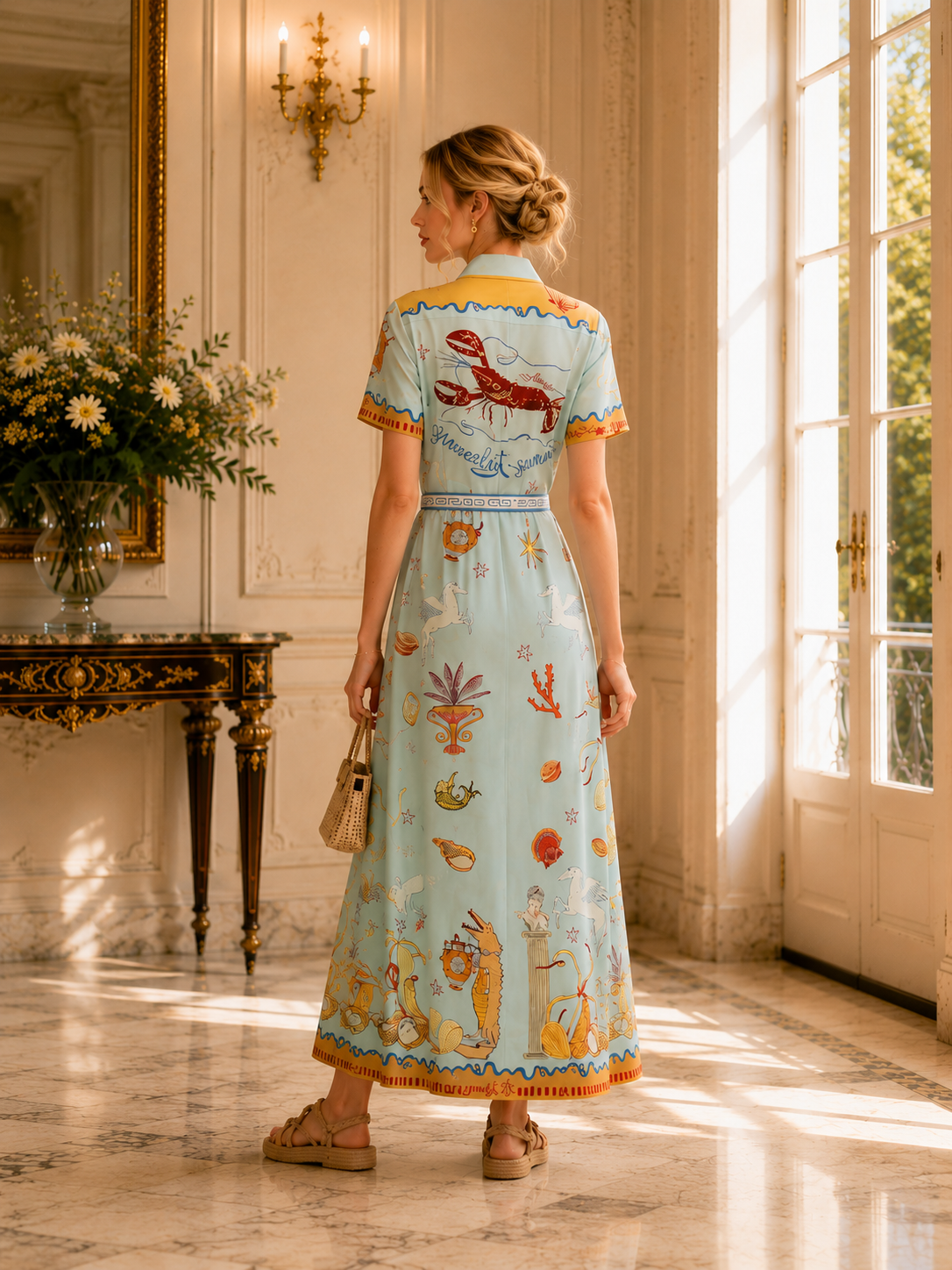 Robe longue Riviera Azur
